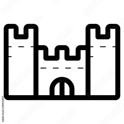castle fortress building icon