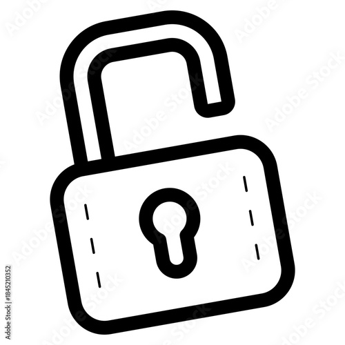 unlock secure padlock icon