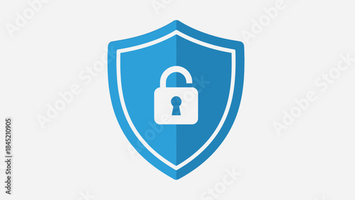 Digital Security Shield Icon Representing Data Protection and Privacy Measures