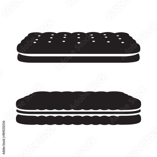 Bundle collection set design sandwich cookie icon black silhouette silhouette art design illustration