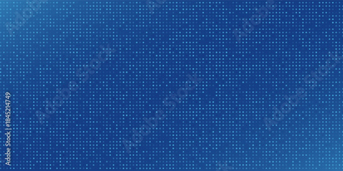 Blue pixel background. Abstract digital pattern with square elements grid. Futuristic dotted mesh with gradient geometric neutral