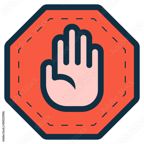 hand gesture stop sign icon