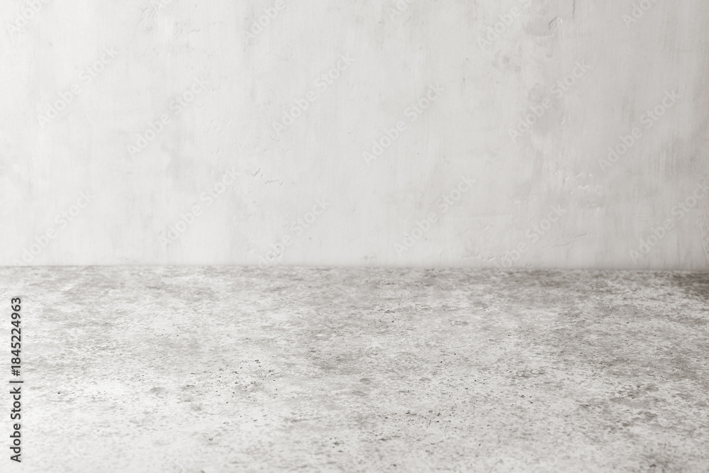 Fototapeta premium light grey table and wall