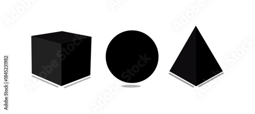 Geometrical Shapes, Squares, Cubes, Circles, Triangles.