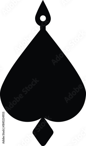 Stylized Black Spade Icon