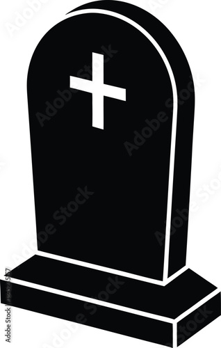 Tombstone with Cross Icon
