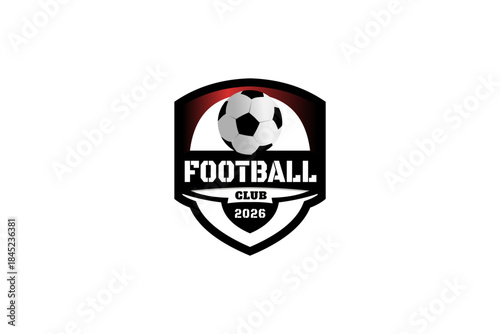 Football logo emblem for soccer club and sports branding