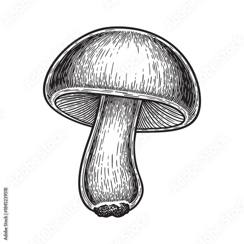 Mushroom Fungus Engraving
