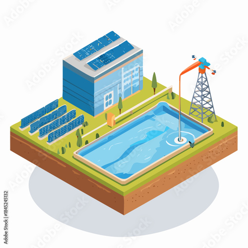 Modern Data Center Server Room Technology and Network Infrastructure.