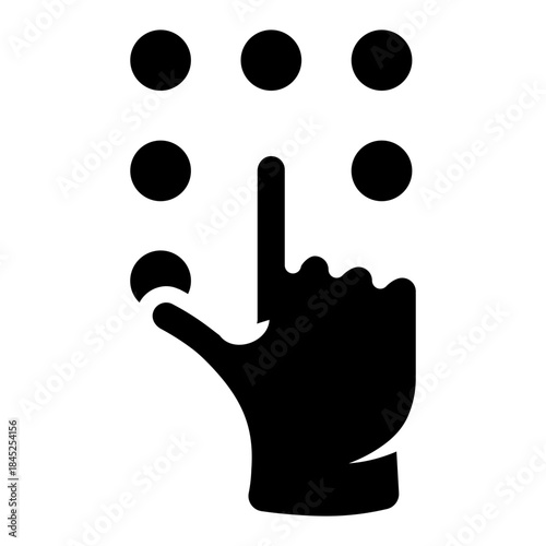 access pin code glyph icon