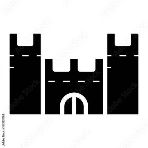castle fortress building glyph icon