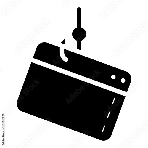 internet phishing glyph icon