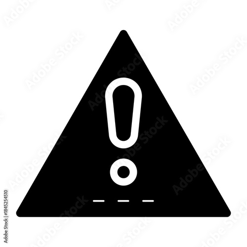 warning sign glyph icon