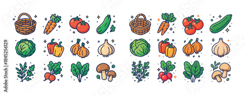 Collection of fresh vegetables including carrots, tomatoes, zucc