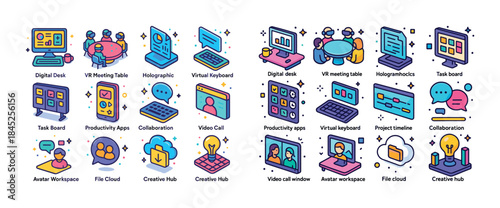 Virtual collaboration tools and technologies illustrated with va