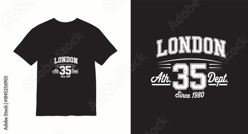 Varsity style vector t-shirt design