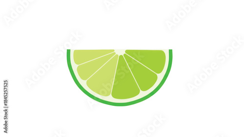 Bright Lime Slice Illustration with Fresh Green Segments and Juicy Citrus Flair.