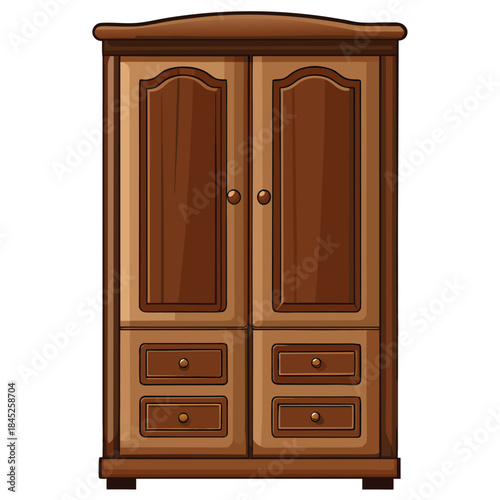 Wooden wardrobe