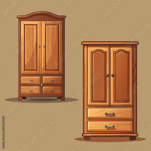 Wooden wardrobe