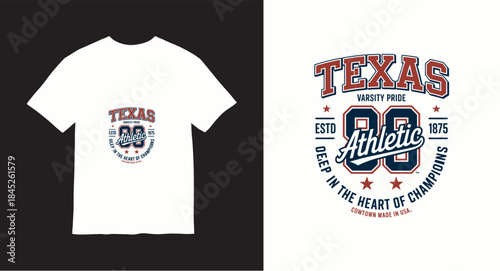 Varsity style vector t-shirt design