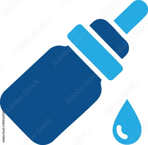Baby bottle dropper childcare feeding icon
