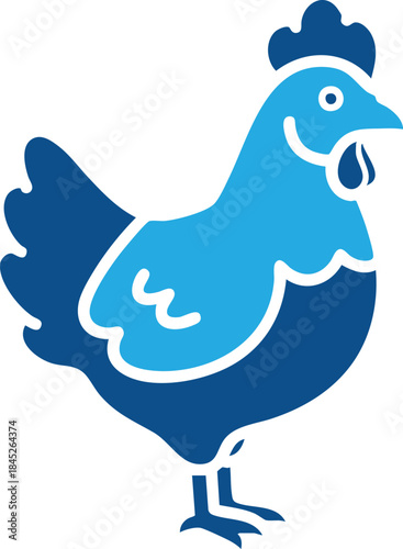 Chicken poultry farm animal food icon