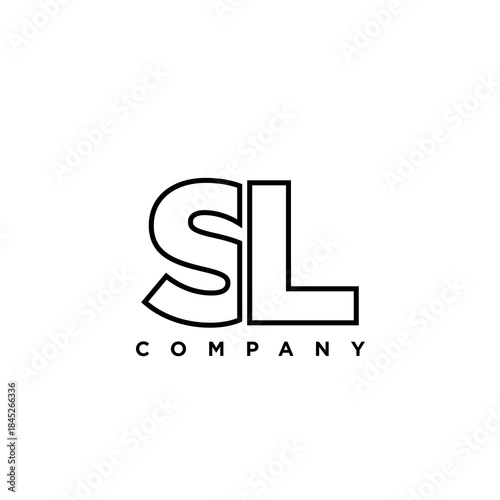 Letter S and L, SL logo design template. Minimal monogram initial based logotype.