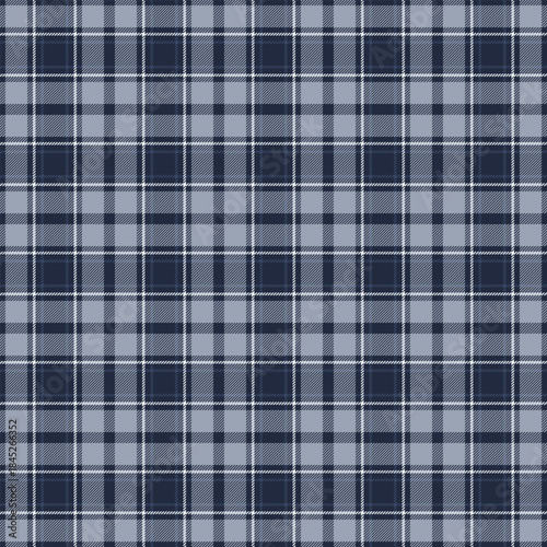 Blank textile seamless texture, serene vector check plaid. Primary fabric tartan pattern background in dark and pastel colors.