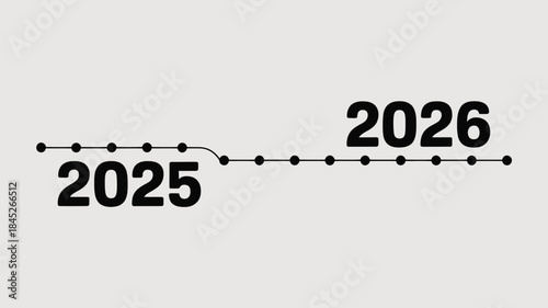 Timeline from 2025 to 2026 with a jump in between