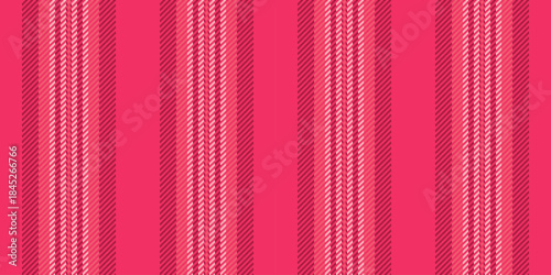 Rose textile background seamless, celebrate vertical fabric lines. Site texture pattern vector stripe in red and light colors.
