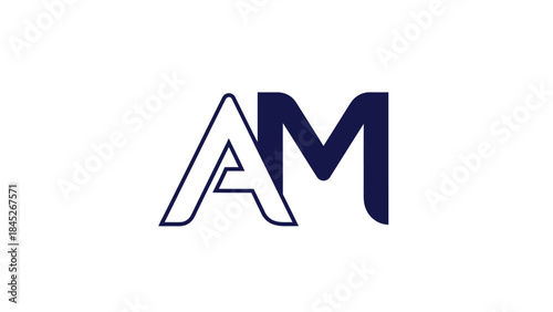 AM Logo Monogram, Minimalist Lettermark for Branding and Identity Design