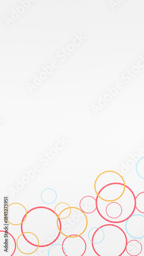 abstract background with colorful circles, 3d render, no AI