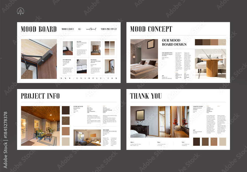 Interior Mood Board Design Layout Stock Template | Adobe Stock