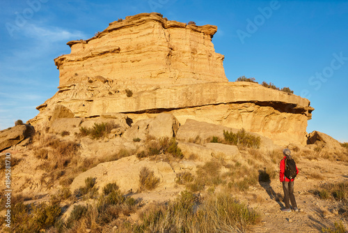 Badlands in Los Monegros. Tozal Colasico Huesca, Aragon. Spain