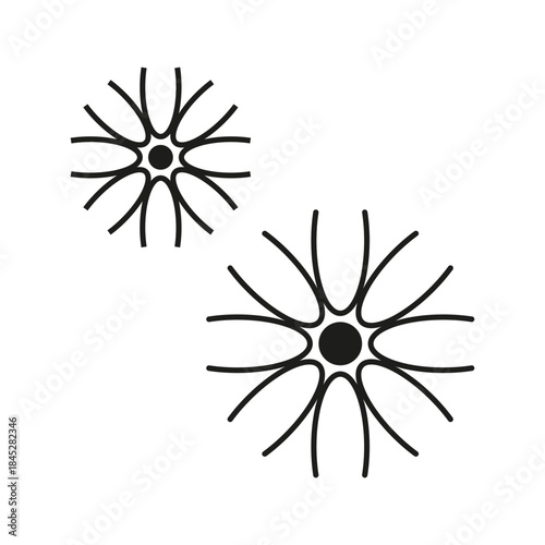 Flower silhouette icon. Stylized bloom symbol. Nature botany Vector. Simple plant illustration.
