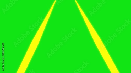 Yellow Hanging single line movement animation video, video drawing of line in 4k, indoor lighting, chandelier, bulbs, one line one line animation green screen background
