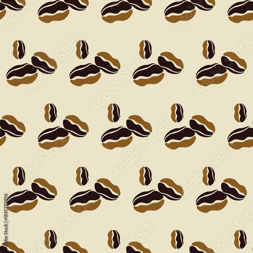 Coffee Beans Seamless Pattern Design. coffee background vector