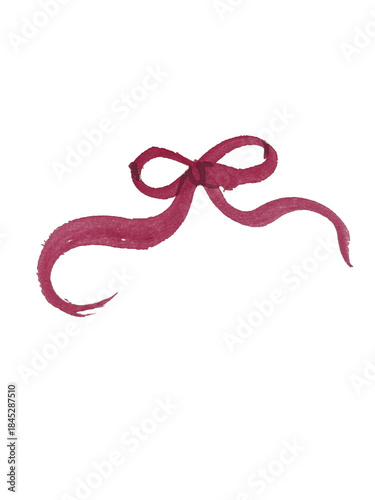 Red Burgundy Bow Ribbon