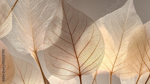 Leaves create soft light patterns