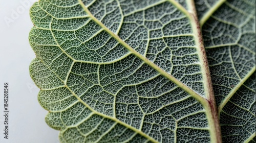 Close up of a green leaf structure