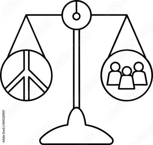 international equality outline vector illustration on transparent background