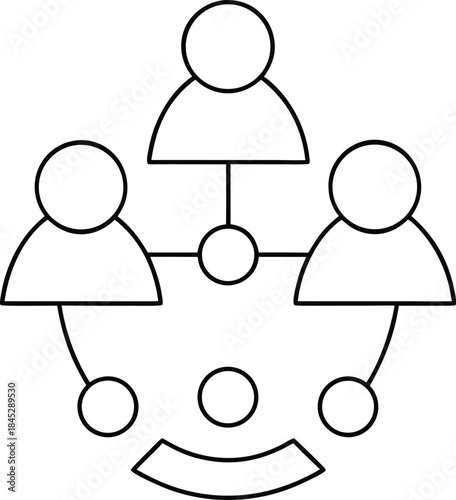 international organization outline vector illustration on transparent background