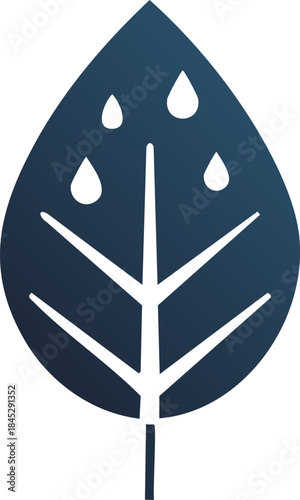 Firefly Dark leaf with dew drops