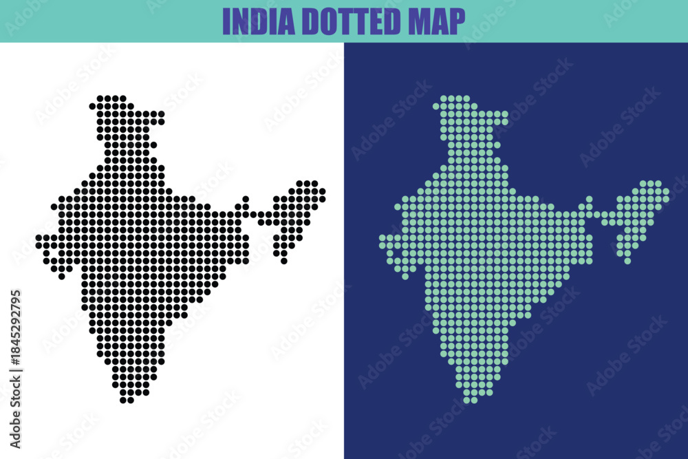 Obraz premium Stylish dotted map design of India suitable for business reports posters websites and dashboards
