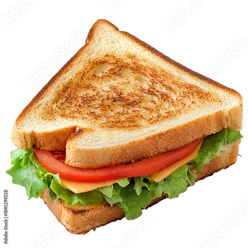 Toasted sandwich Isolated transparent on white background