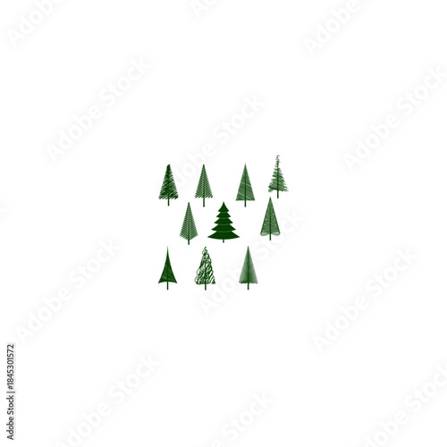 christmass tree with white background 