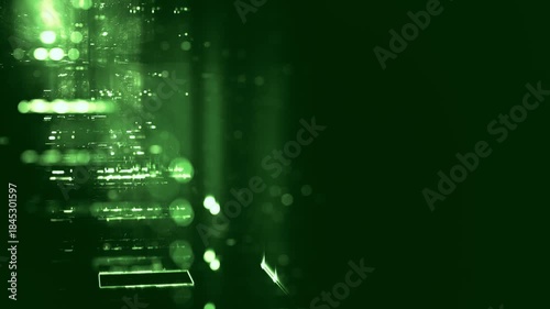 Innovative leuchtende Datenstrukturen - futuristische Datenströme in digitale Vernetzung, Technologie, IT, Internet, EDV, Algorithmus, Digitalisierung, Netzwerk, Business, Software, Identität, grün