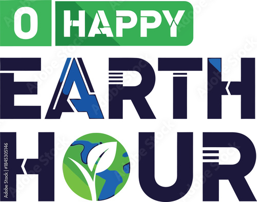 Eco Friendly Earth Hour Celebration Symbol Design