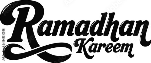Ramadhan Kareem elegant black script design for Islamic celebration