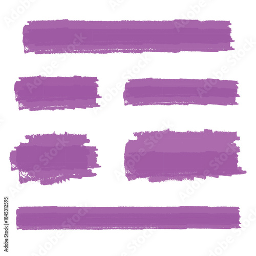 Pink highlight brush lines vector illustration design element